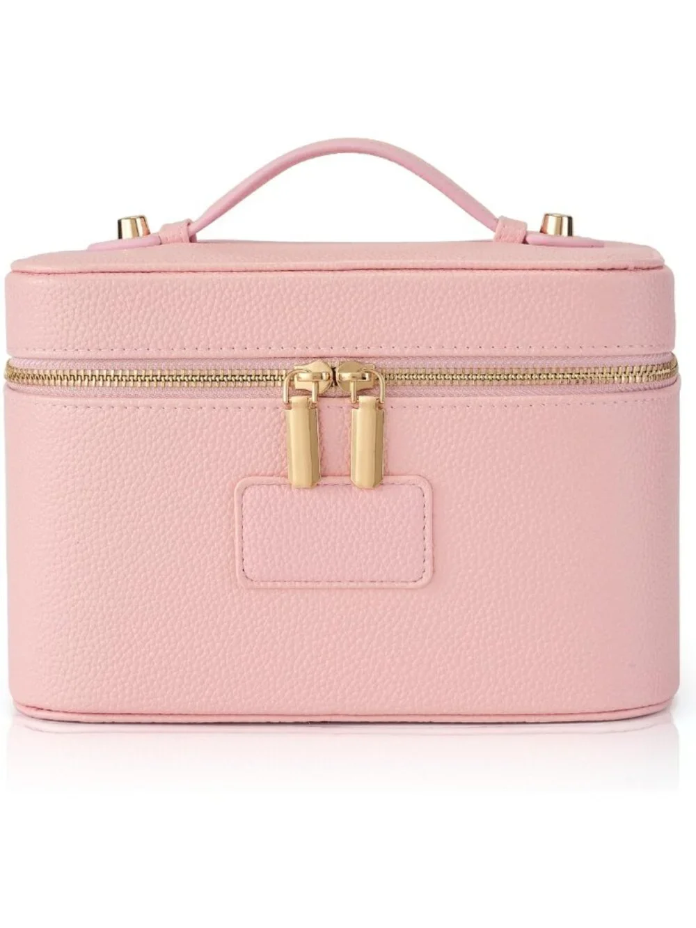 Stylish Pink Waterproof Makeup Bag - Travel Toiletry Organizer with Brush Holder